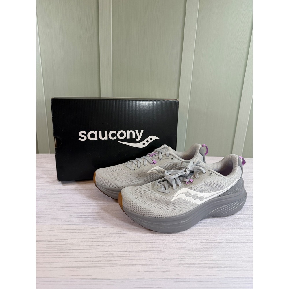 Saucony Lancer Run Womens 10 Cloud Carbon Grey Purple Running Shoes S11048-207